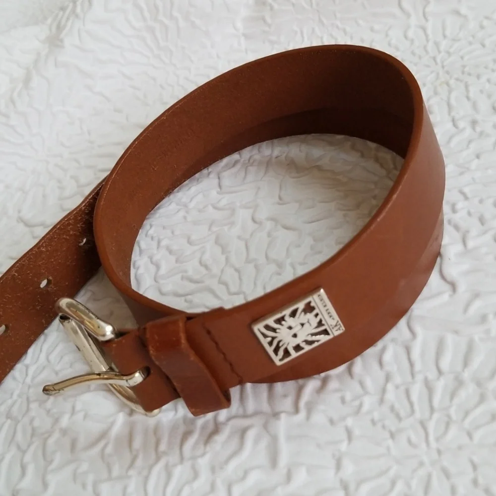 Anne Klein Caramel  Genuine Leather belt